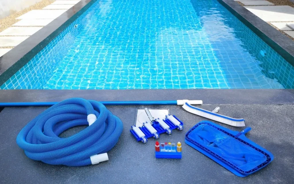 swimming pool with professional cleaning